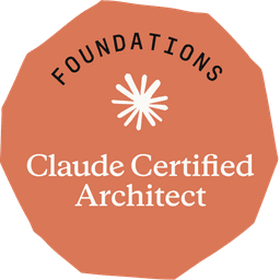 Claude Certified Architect badge, issued by Anthropic